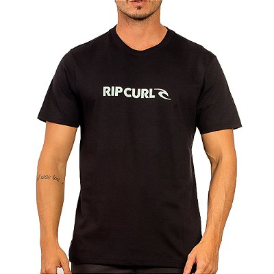 Camiseta Rip Curl New Icon WT24 Masculina Preto