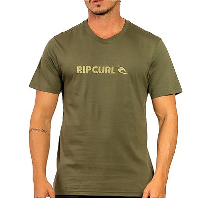 Camiseta Rip Curl New Icon WT24 Masculina Dark Olive