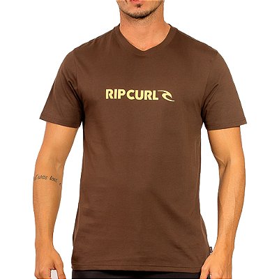 Camiseta Rip Curl New Icon WT24 Masculina Cocoa Brown