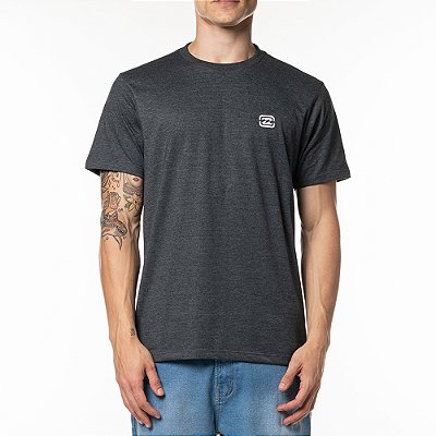 Camiseta Billabong Bracket Wave WT24 Masculina Cinza Escuro