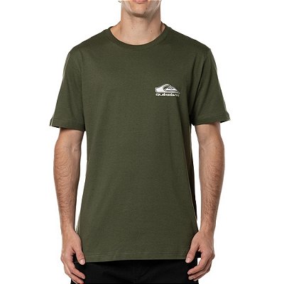 Camiseta Quiksilver Step US WT24 Masculina Verde Militar
