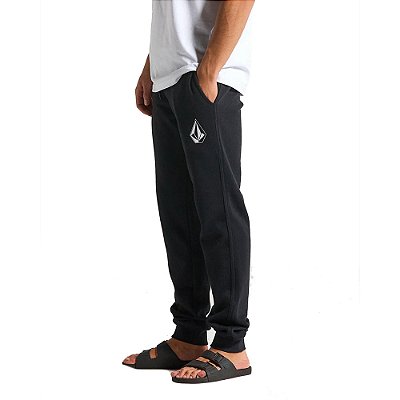Calça Volcom Moletom Iconic Stone WT24 Masculina Preto