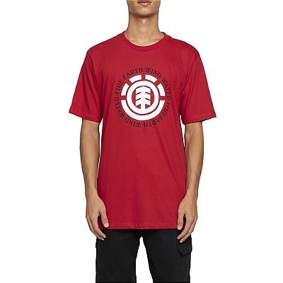 Camiseta Element Seal Color WT24 Masculino Vermelho