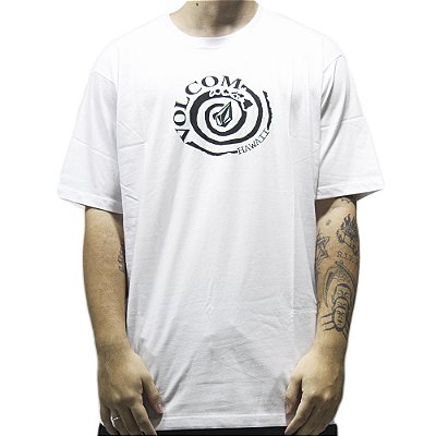 Camiseta Volcom Barrelz WT24 Masculina Branco