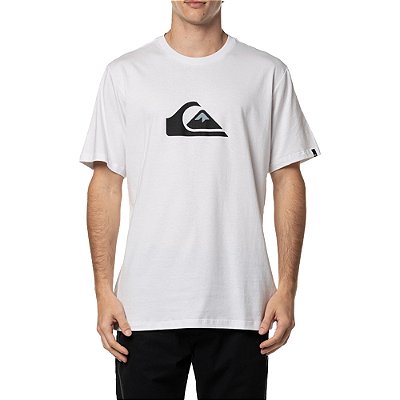 Camiseta Quiksilver Comp Logo Plus Size W24 Masculina Branco