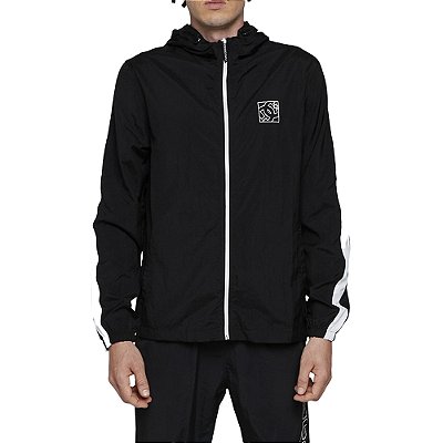 Jaqueta DC Shoes White Stripe Wind WT24 Masculina Preto