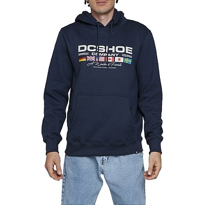 Moletom DC Shoes Canguru Worldwide Fav 305G WT24 Marinho