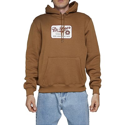 Moletom DC Shoes Canguru Cheers 305G WT24 Masculino Marrom