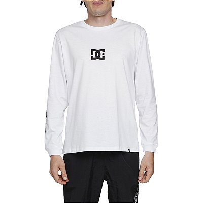 Camiseta DC Shoes Manga Longa Minimal Stripe WT24 Branco