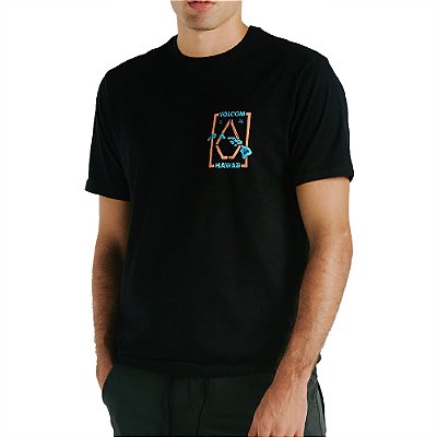 Camiseta Volcom Reticular WT24 Masculina Preto
