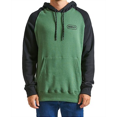 Moletom Hurley Canguru Speed WT24 Masculino Verde/Preto