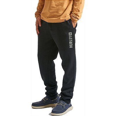 Calça Hurley Moletom Square WT24 Masculina Preto