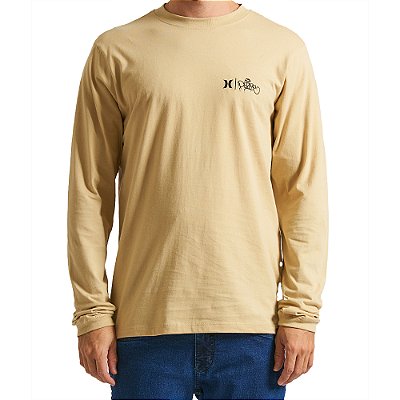 Camiseta Hurley Manga Longa Euro 22 WT24 Areia