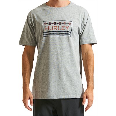 Camiseta Hurley Native Box WT24 Masculina Mescla Cinza