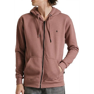 Moletom Volcom Aberto Single Stone WT24 Masculino Bordô