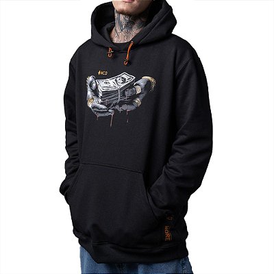 Moletom MCD Canguru Money WT24 Masculino Preto