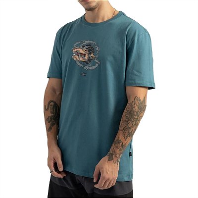 Camiseta Lost Smoke And Sheep SM25 Masculina Azul Hossegor