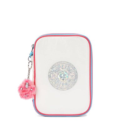 Estojo Kipling 100 Pens Alabaster Lacq Prata