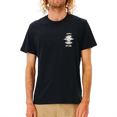 Camiseta Rip Curl The Serach SM25 Masculina Preto