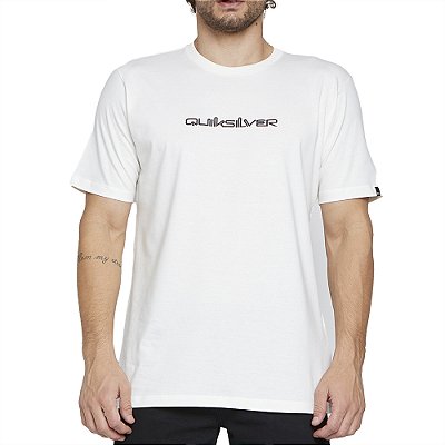 Camiseta Quiksilver Omni Font SM25 Masculina Snow White