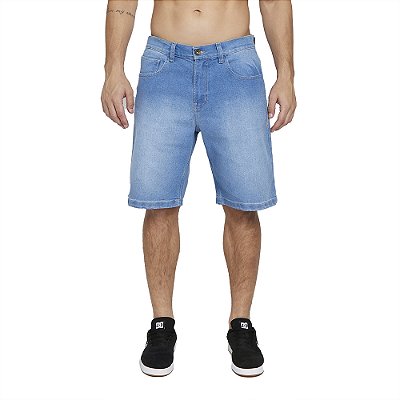 Bermuda Quiksilver Jeans Everyday Delavê SM25 Azul Claro