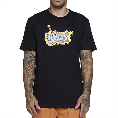 Camiseta RVCA Wizardry SM25 Masculina Preto