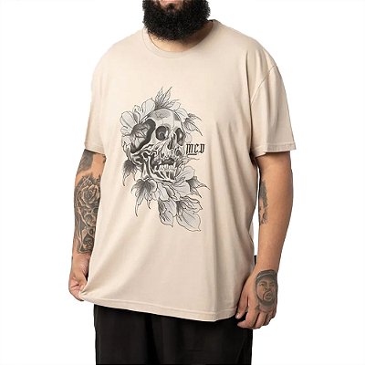 Camiseta MCD Caveira Caligrafitti SM25 Masculina Areia