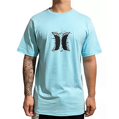 Camiseta Hurley Hole SM25 Masculina Azul