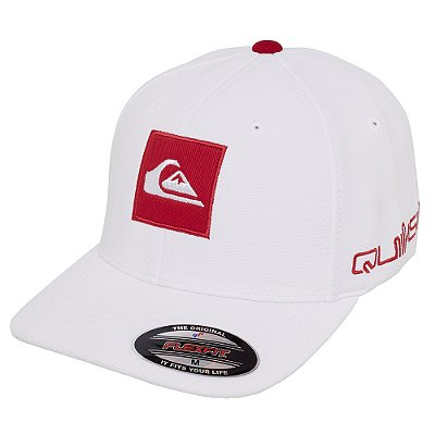 Boné Quiksilver Aba Curva Emb Square Logo SM25 White