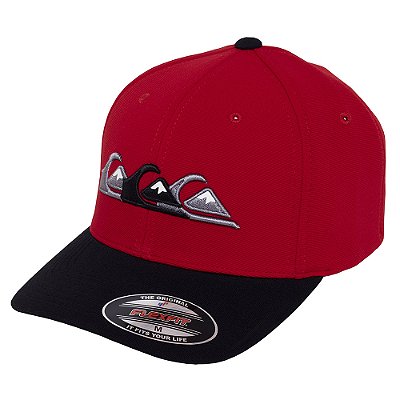 Boné Quiksilver Aba Curva Emb Three Logo SM25 Red