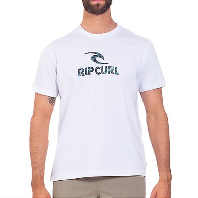 Camiseta Rip Curl Mason Logo Filter SM25 Masculina Branco