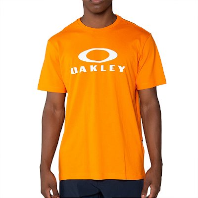 Camiseta Oakley O-Bark SM25 Masculina Neon Orange