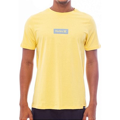 Camiseta Hurley Box SM25 Masculina Amarelo