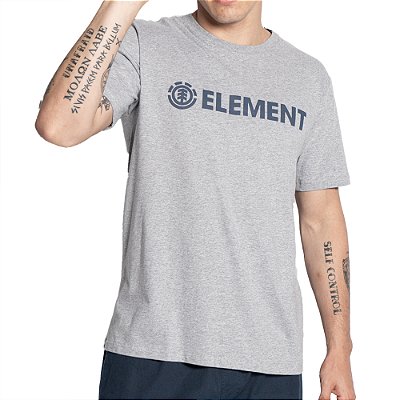 Camiseta Element Blazin Color SM25 Masculina Cinza Mescla