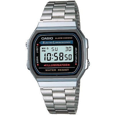 Relógio Casio Vintage A168WA-1WDF-BR Prata