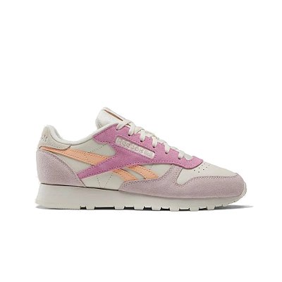 Tênis Reebok Classic Leather Feminino Branco/Rosa