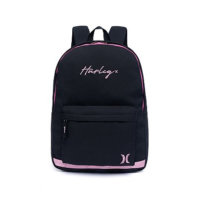 Mochila Hurley Black Satin 18L SM25 Preto/Rosa