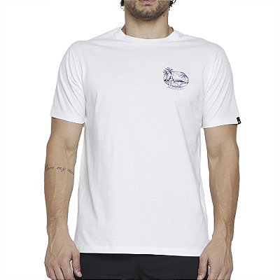 Camiseta Quiksilver Restin And Relaxing S25 Masculina Branco