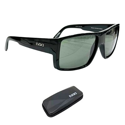 Óculos de Sol Evoke Code Bra01 Black Shine Grafitte Green