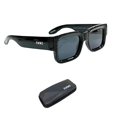 Óculos de Sol Evoke Lodown A01 Black Shine Silver Gray Total