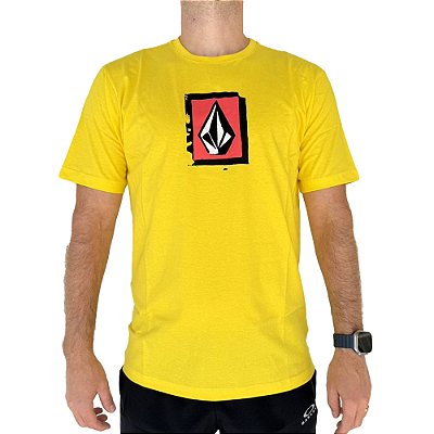 Camiseta Volcom Gradation SM25 Masculina Amarelo