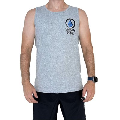 Regata Volcom Inked SM25 Masculina Mescla Cinza