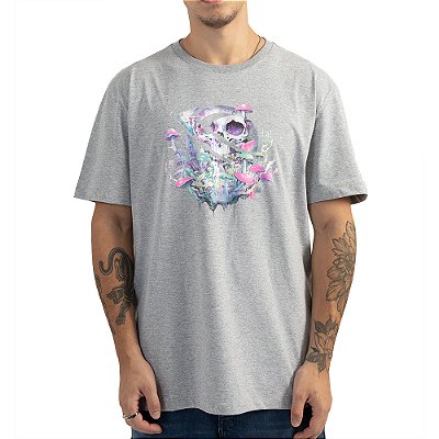Camiseta Lost Mushrooms Blended SM25 Masculina Mescla Médio