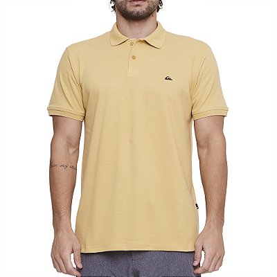 Camisa Quiksilver Polo Embroidery Piquet SM25 Mostarda