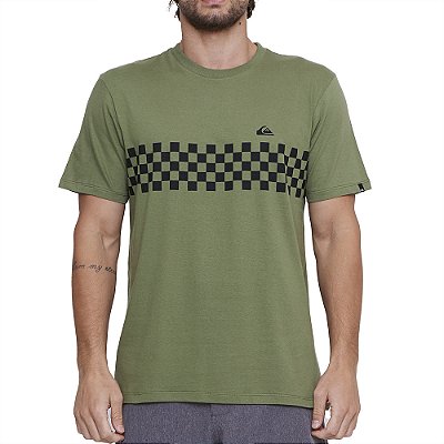 Camiseta Quiksilver Checker SM25 Masculina Verde Escuro