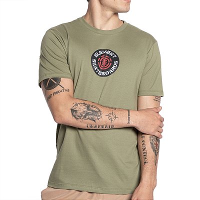 Camiseta Element 1992 Plus Size SM25 Masculina Verde Militar