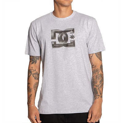 Camiseta DC Shoes DC Star Chrome Silver SM25 Masculina Cinza