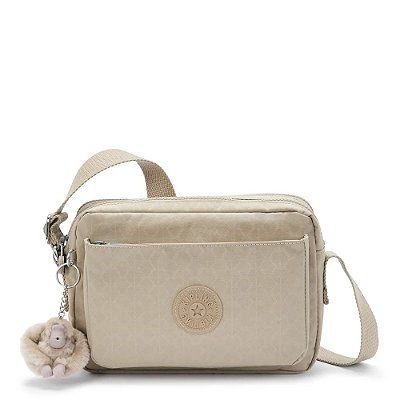 Bolsa Kipling Abanu M Sign Beige Emb