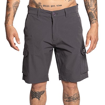 Bermuda DC Shoes Cargo Nylon II SM25 Masculina Slate Grey