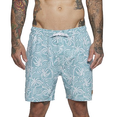 Bermuda RVCA Exotica Elastic 18" SM25 Masculina Multi Cores